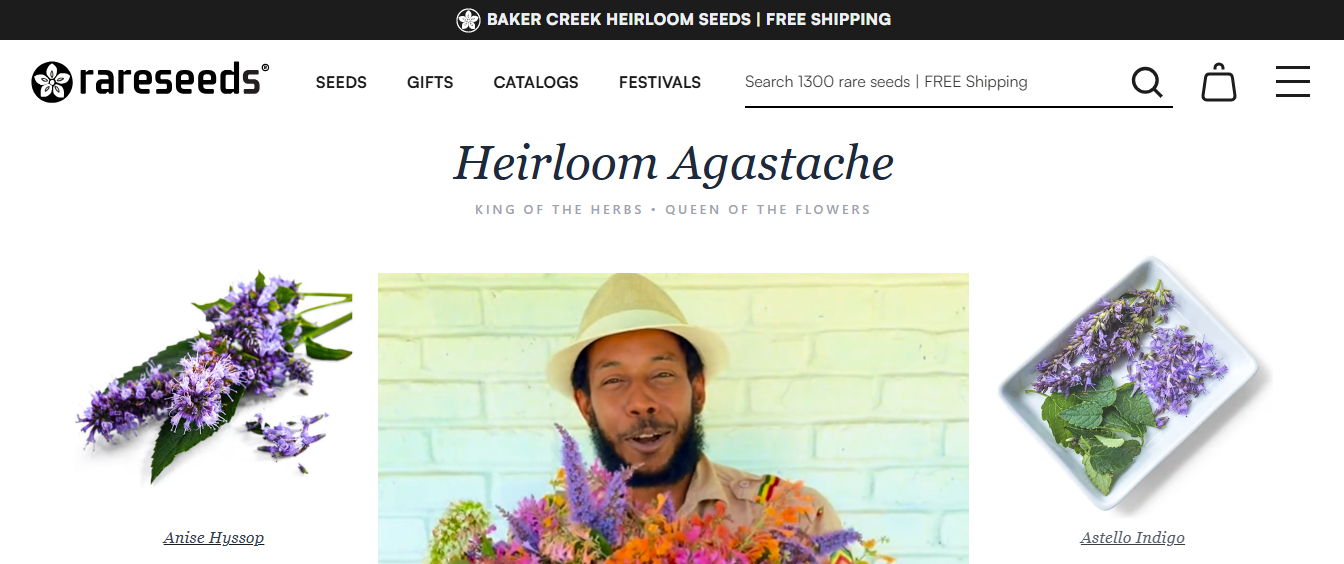 For Rare Heirloom Varieties: Baker Creek